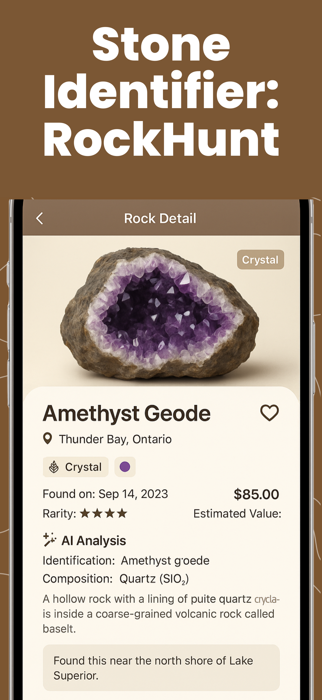 Scanning rock sample with smartphone